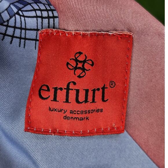 ERFURT TUCHER WOMEN'S 100% SILK SCARF RED/BLUE/YELLOW/GREEN PAISLEY PATTERNS - Picture 4 of 6